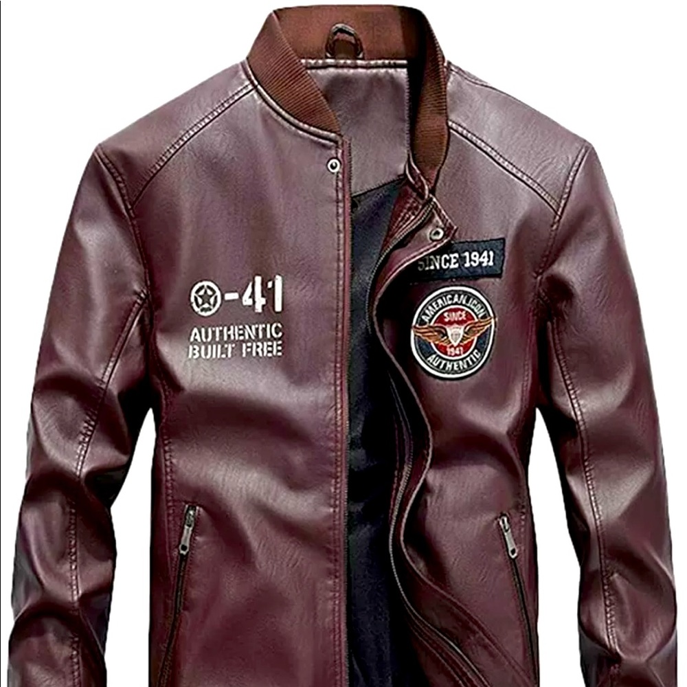 Lavnis Men's Leather Jacket TRENDY Baseball Coat